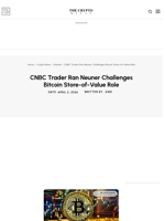 CNBC Trader Ran Neuner Challenges Bitcoin Store-of-Value Role