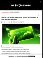 Dell Stock Jumps 10% After Hours on Blowout AI Quarter, Guide Raise