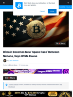 Bitcoin Becomes Nation's New 'Space Race', Says White House