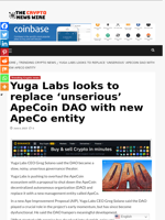 Yuga Labs looks to replace ‘unserious’ ApeCoin DAO with new ApeCo entity - The Crypto News Wire