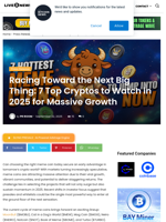 Racing Toward the Next Big Thing: 7 Top Cryptos to Watch in 2025 for Massive Growth | Live Bitcoin News