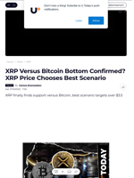 XRP Versus Bitcoin Bottom Confirmed? XRP Price Chooses Best Scenario - U.Today