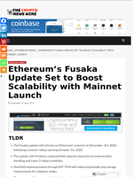 Ethereum’s Fusaka Update Set to Boost Scalability with Mainnet Launch - The Crypto News Wire