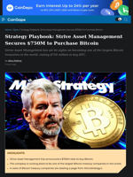Strive Asset Management Secures $750M to Accumulate BTC