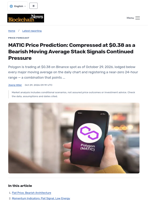 MATIC Price Prediction: Compressed at $0.38 as a Bearish Moving Average Stack Signals Continued Pressure - Blockchain.News