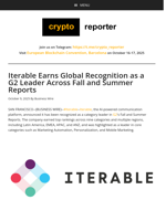 Iterable Earns Global Recognition as a G2 Leader Across Fall and Summer Reports