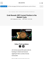 Grok Reveals XRP Current Position in the Market Cycle