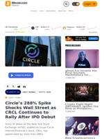 Circle’s 288% Spike Shocks Wall Street as CRCL Continues to Rally After IPO Debut – Crypto News Bitcoin News