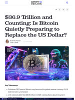$36.9 Trillion and Counting: Is Bitcoin Quietly Preparing to Replace the US Dollar?
