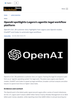 OpenAI spotlights Legora’s agentic legal workflow platform - Blockchain.News