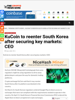 KuCoin to reenter South Korea after securing key markets: CEO - The Crypto News Wire