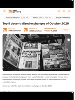 Top 9 decentralized exchanges of October 2026 - AMBCrypto