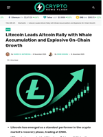 Litecoin Leads Altcoin Rally with Whale Accumulation and Explosive On-Chain Growth - Crypto News Flash
