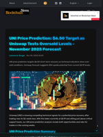 UNI Price Prediction: $6.50 Target as Uniswap Tests Oversold Levels - November 2025 Forecast - Blockchain.News