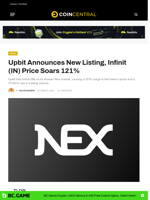 Upbit Announces New Listing, Infinit (IN) Price Soars 121% - CoinCentral