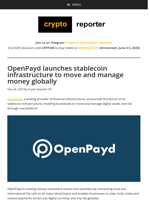 OpenPayd launches stablecoin infrastructure to move and manage money globally