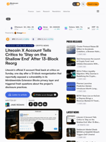 Litecoin X Account Tells Critics to 'Stay on the Shallow End' After 13-Block Reorg