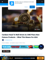 Cardano Head To Wall Street As CME Plans New Futures Products - What This Means For ADA | Bitcoinist.com