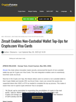 Zircuit Enables Non-Custodial Wallet Top-Ups for Crypto.com Visa Cards