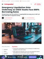 Emergency Liquidation Vote Underway for USDX - Coinspeaker