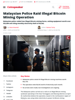 Malaysian Police Raid Illegal Bitcoin Mining Operation | Coinspeaker