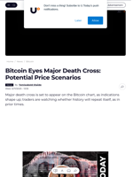 Bitcoin Eyes Major Death Cross: Potential Price Scenarios - U.Today
