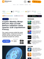 Crypto Weekly Wrap: Bitcoin Hits $124K Before Inflation Data Sparks $1B Liquidation Frenzy – Markets and Prices Bitcoin News