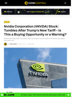 Nvidia Corporation ($NVDA) Stock: Tumbles After Trump’s New Tariff - Is This a Buying Opportunity or a Warning?