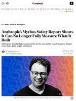 Anthropic's Mythos Safety Report Shows It Can No Longer Fully Measure What It Built - Decrypt