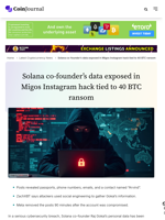 Hackers target Solana co-founder in Migos Instagram breach