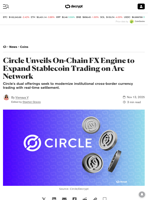 Circle Unveils On-Chain FX Engine to Expand Stablecoin Trading on Arc Network - Decrypt