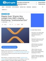 Ripple Exec Shares Key Insight Into XRP’s Highly Promising “Institutional Era” ⋆ ZyCrypto