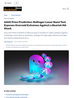 AAVE Price Prediction: Bollinger Lower Band Test Exposes Oversold Extremes Against a Bearish MA Stack - Blockchain.News