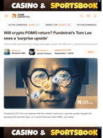 Will crypto FOMO return? Fundstrat’s Tom Lee sees a ‘surprise upside’ - AMBCrypto
