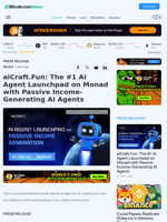 aiCraft.Fun: The #1 AI Agent Launchpad on Monad with Passive Income-Generating AI Agents – Press release Bitcoin News