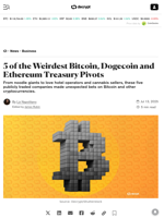 5 of the Weirdest Bitcoin, Dogecoin and Ethereum Treasury Pivots - Decrypt