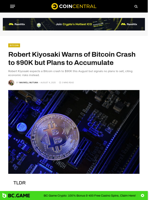 Robert Kiyosaki Warns of Bitcoin Crash to $90K but Plans to Accumulate - CoinCentral