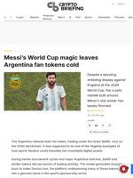 Messi's World Cup magic leaves Argentina fan tokens cold