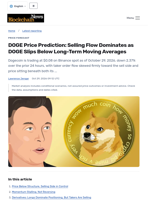DOGE Price Prediction: Selling Flow Dominates as DOGE Slips Below Long-Term Moving Averages - Blockchain.News