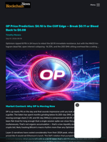 OP Price Prediction: $0.10 Is the Cliff Edge — Break $0.11 or Bleed Back to $0.08 - Blockchain.News