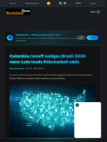 Colombia runoff nudges Brazil 2026 race; Lula leads Polymarket odds - Blockchain.News