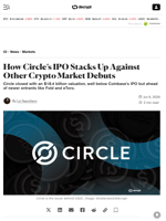 How Circle’s IPO Stacks Up Against Other Crypto Market Debuts - Decrypt