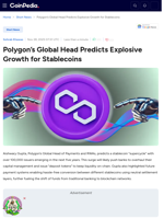 Polygon’s Global Head Predicts Explosive Growth for Stablecoins