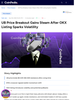 UB Price Breakout Gains Steam After OKX Listing Sparks Volatility
