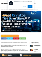 Top Crypto Coins of 2026: BlockDAG, Ethereum, Ripple, and Cardano Flash Promising Growth Signals! | Live Bitcoin News