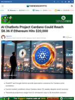 AI Chatbots Project Cardano Could Reach $8.36 if Ethereum Hits $20,000