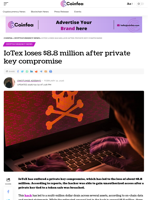 IoTex loses $8.8 million after private key compromise - Coinfea