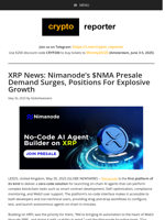 XRP News: Nimanode’s $NMA Presale Demand Surges, Positions For Explosive Growth
