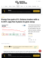 Pump.fun pairs 0% Solana trades with a 0.45% app fee it plans to give away