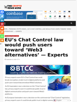 EU’s Chat Control law would push users toward ‘Web3 alternatives’ — Experts - The Crypto News Wire
